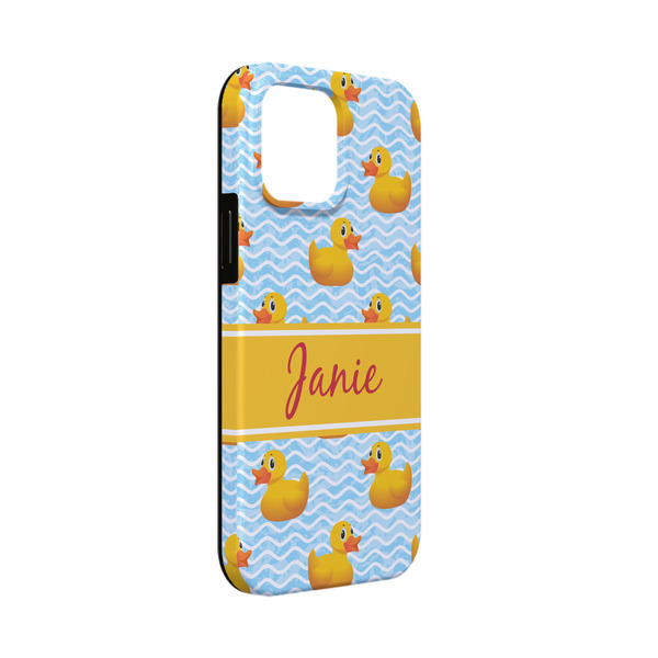 Custom Rubber Duckie iPhone Case - Rubber Lined - iPhone 13 Mini (Personalized)
