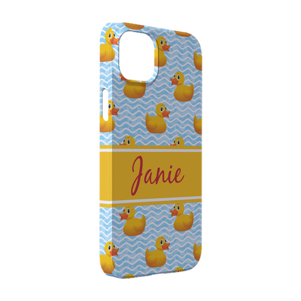 Custom Rubber Duckie iPhone Case - Plastic - iPhone 14 (Personalized)