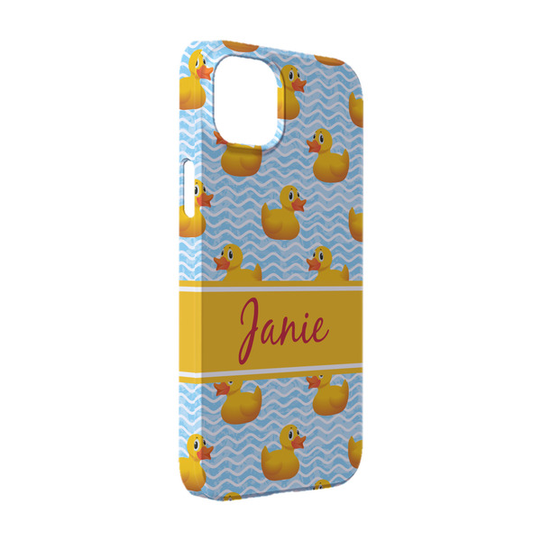 Custom Rubber Duckie iPhone Case - Plastic - iPhone 14 Pro (Personalized)