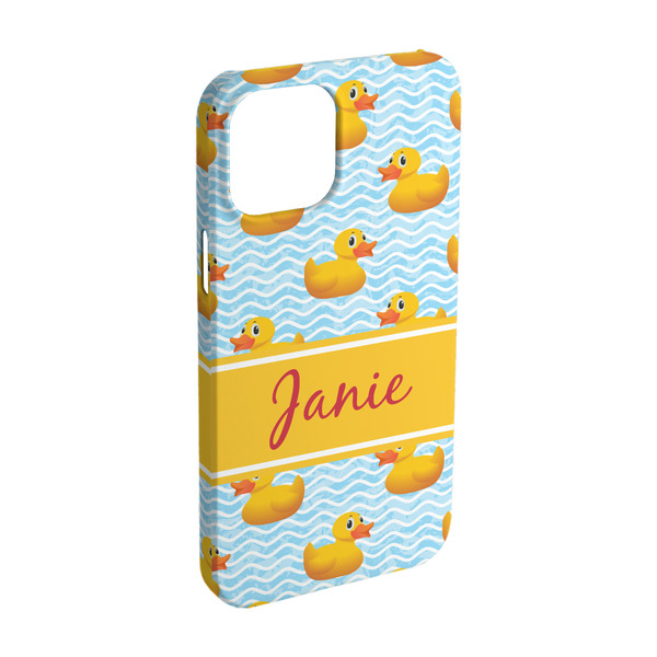 Custom Rubber Duckie iPhone Case - Plastic - iPhone 15 (Personalized)