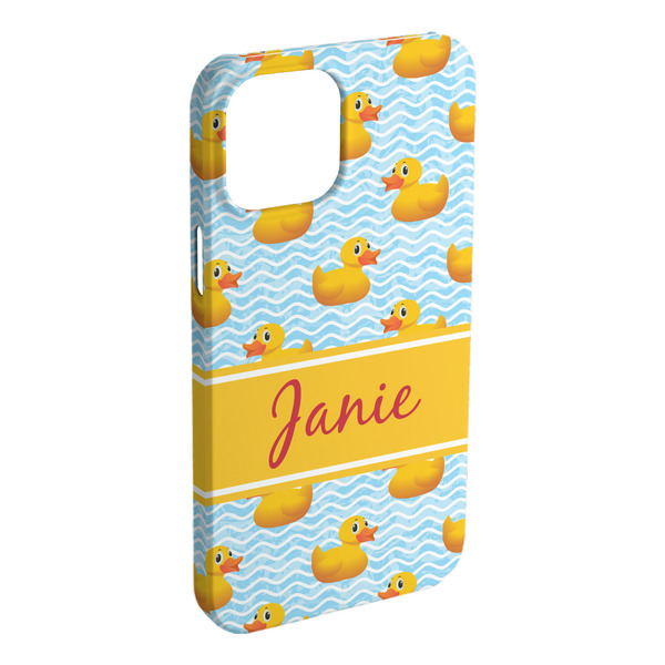 Custom Rubber Duckie iPhone Case - Plastic (Personalized)