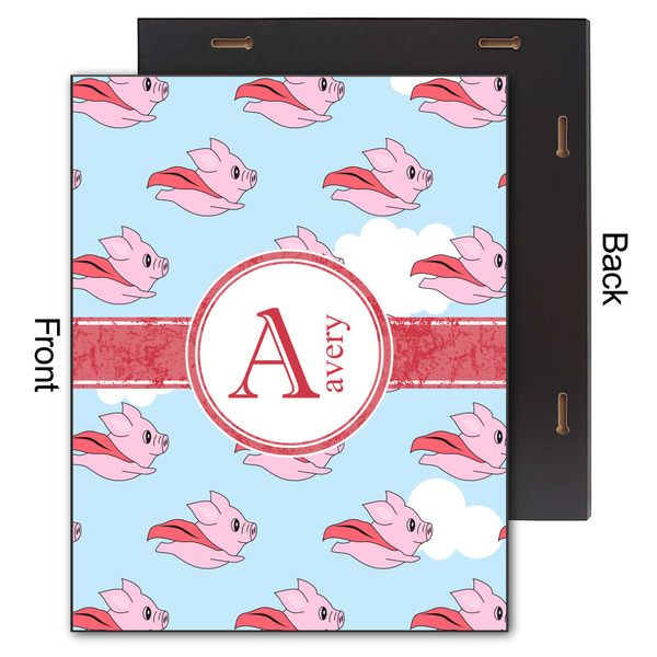 Flying Pigs 11x14 Wood Print - Front & Back View