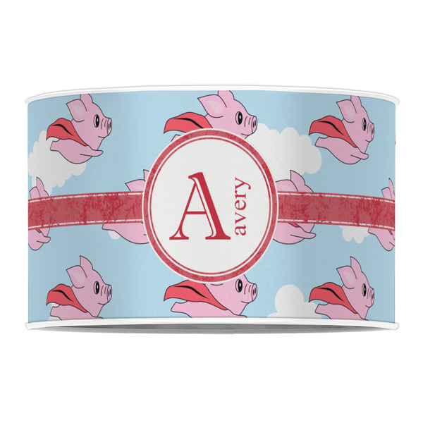 Flying Pigs 12" Drum Lampshade - FRONT (Poly Film)