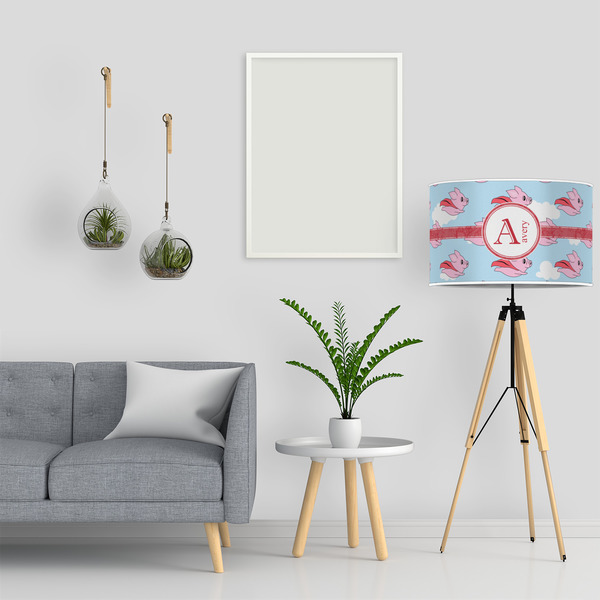 Flying Pigs 12" Drum Lampshade - LIFESTYLE
