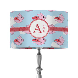 Flying Pigs 12" Drum Lamp Shade - Fabric (Personalized)
