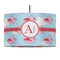 Flying Pigs 12" Drum Pendant Lamp - Fabric (Personalized)