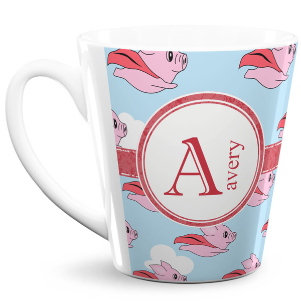 Custom Flying Pigs 12 Oz Latte Mug (Personalized)