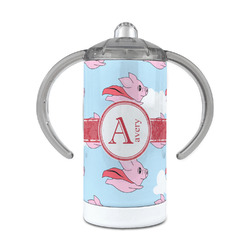 Flying Pigs 12 oz Stainless Steel Sippy Cup (Personalized)