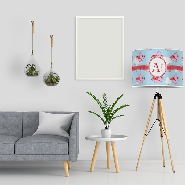 Flying Pigs 16" Drum Lampshade - LIFESTYLE