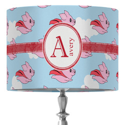 Flying Pigs 16" Drum Lamp Shade - Fabric (Personalized)