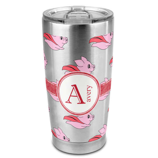 Custom Flying Pigs 20oz Stainless Steel Double Wall Tumbler - Full Print (Personalized)