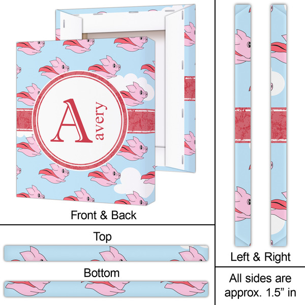 Flying Pigs 20x24 - Canvas Print - Approval