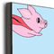 Flying Pigs 20x30 Wood Print - Closeup