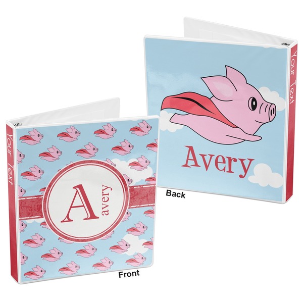 Flying Pigs 3-Ring Binder Front and Back