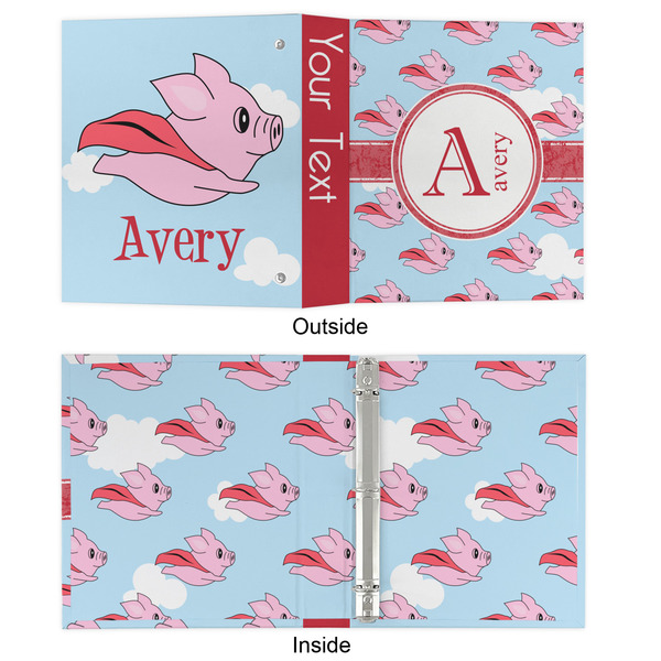 Flying Pigs 3 Ring Binders - Full Wrap - 1" - APPROVAL