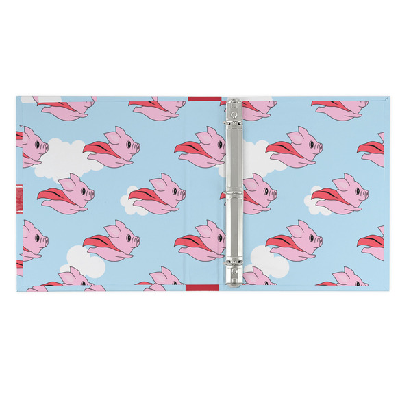 Flying Pigs 3 Ring Binders - Full Wrap - 1" - OPEN INSIDE