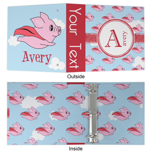 Flying Pigs 3 Ring Binders - Full Wrap - 2" - APPROVAL