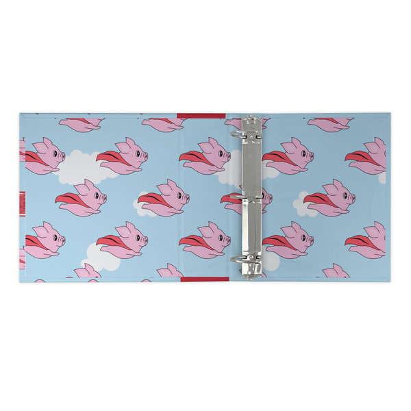 Flying Pigs 3 Ring Binders - Full Wrap - 2" - OPEN INSIDE