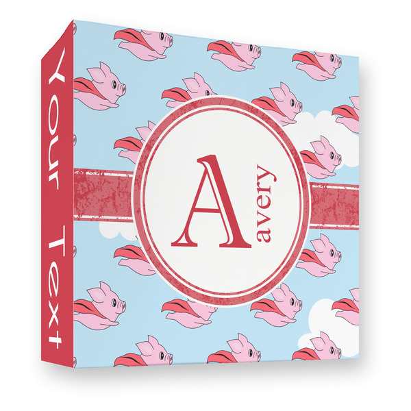 Custom Flying Pigs 3 Ring Binder - Full Wrap - 3" (Personalized)