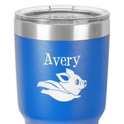 Flying Pigs 30 oz Stainless Steel Tumbler - Royal Blue - Double-Sided (Personalized)