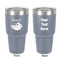 Flying Pigs 30 oz Stainless Steel Tumbler - Grey - Double-Sided (Personalized)