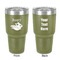 Flying Pigs 30 oz Stainless Steel Tumbler - Olive - Double-Sided (Personalized)