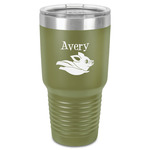Flying Pigs 30 oz Stainless Steel Tumbler - Olive - Single-Sided (Personalized)