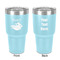 Flying Pigs 30 oz Stainless Steel Ringneck Tumbler - Teal - Double Sided - Front & Back