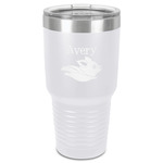 Flying Pigs 30 oz Stainless Steel Tumbler - White - Single-Sided (Personalized)