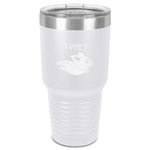 Flying Pigs 30 oz Stainless Steel Tumbler - White - Single-Sided (Personalized)