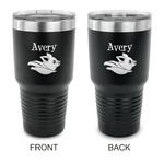 Flying Pigs 30 oz Stainless Steel Tumbler - Black - Double Sided (Personalized)