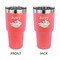 Flying Pigs 30 oz Stainless Steel Ringneck Tumblers - Coral - Double Sided - APPROVAL