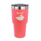 Flying Pigs 30 oz Stainless Steel Ringneck Tumblers - Coral - FRONT