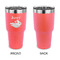 Flying Pigs 30 oz Stainless Steel Ringneck Tumblers - Coral - Single Sided - APPROVAL
