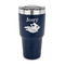 Flying Pigs 30 oz Stainless Steel Tumbler - Navy - Single Sided (Personalized)