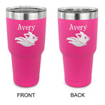 Flying Pigs 30 oz Stainless Steel Tumbler - Pink - Double Sided (Personalized)