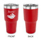 Flying Pigs 30 oz Stainless Steel Ringneck Tumblers - Red - Single Sided - APPROVAL