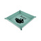Flying Pigs 6" x 6" Teal Leatherette Snap Up Tray - CHILD MAIN