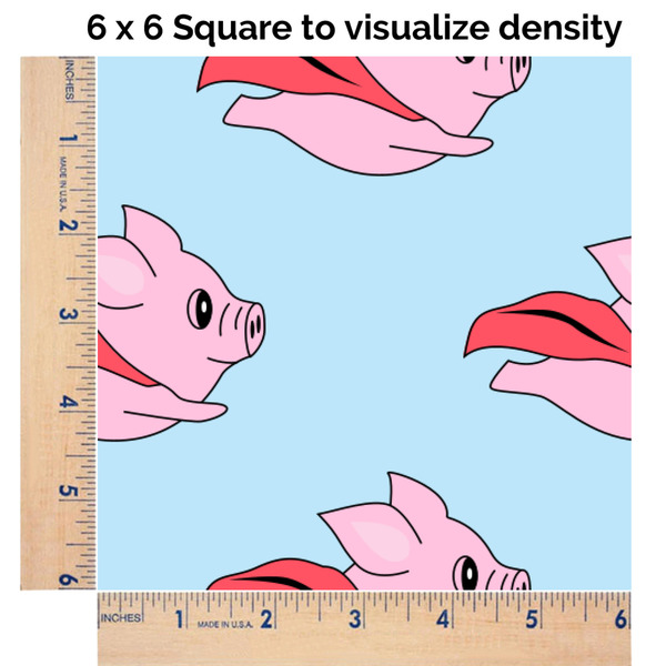 Flying Pigs 6x6 Swatch of Fabric