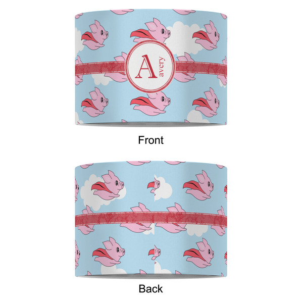 Flying Pigs 8" Drum Lampshade - APPROVAL (Fabric)