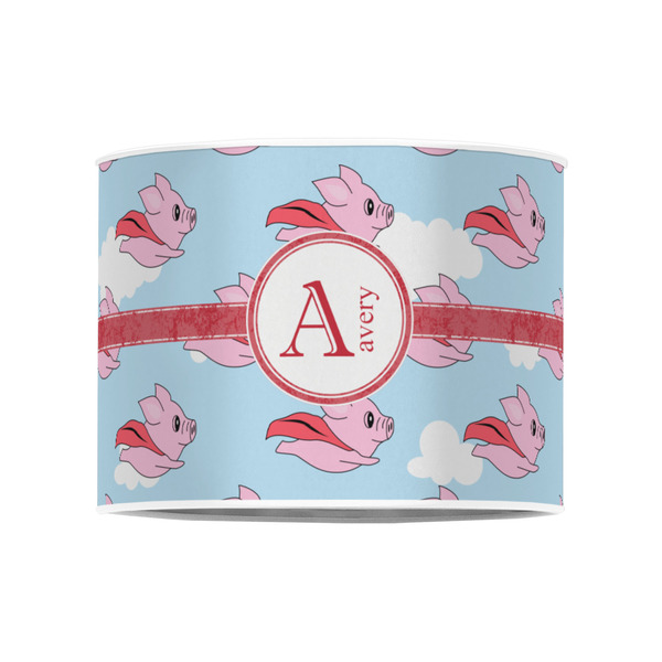 Flying Pigs 8" Drum Lampshade - FRONT (Poly Film)