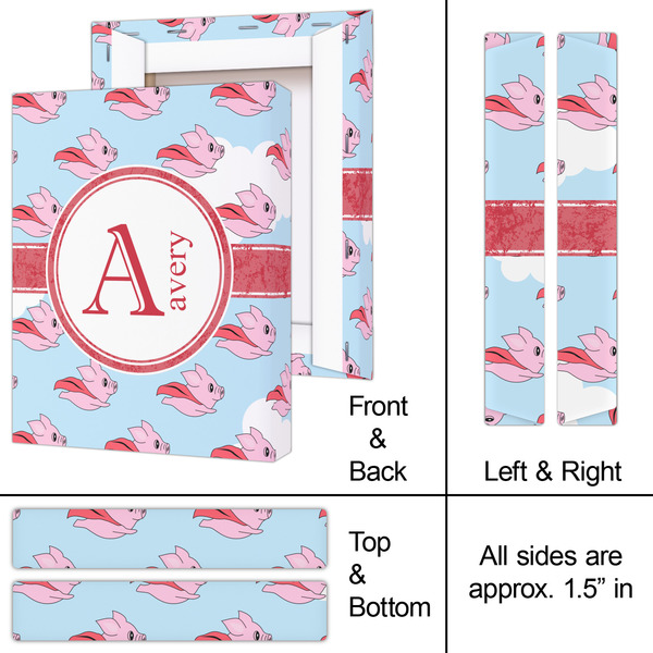 Flying Pigs 8x10 - Canvas Print - Approval