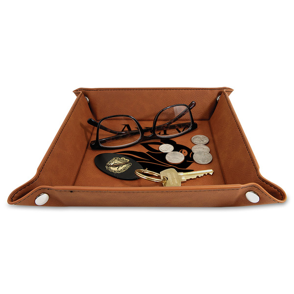 Flying Pigs 9" x 9" Leatherette Snap Up Tray - STYLED