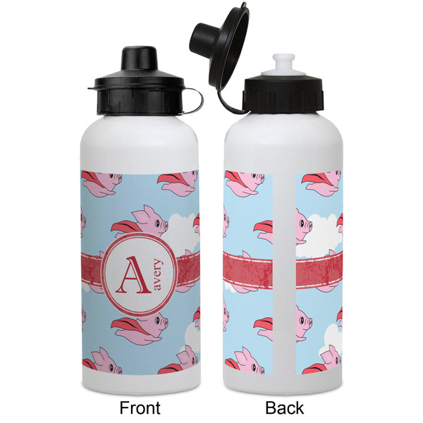 Flying Pigs Aluminum Water Bottle - White APPROVAL