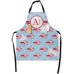 Flying Pigs Apron With Pockets w/ Name and Initial