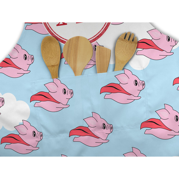 Flying Pigs Apron - Pocket Detail with Props