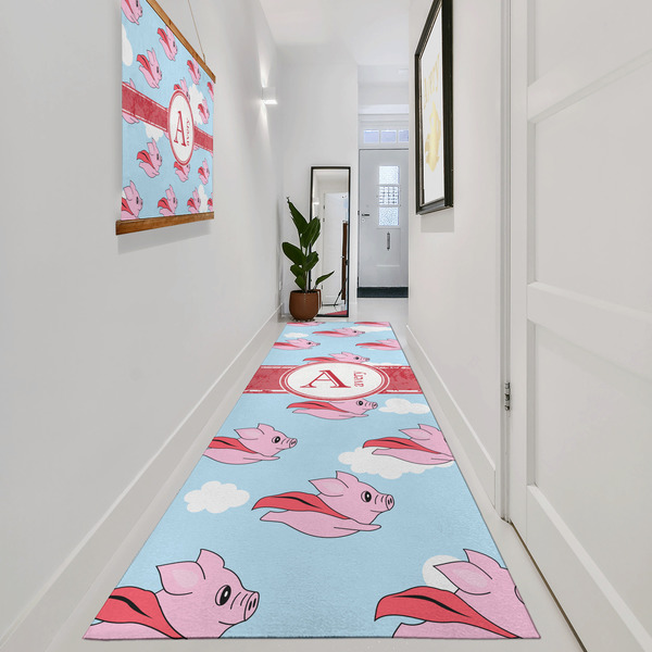 Flying Pigs Area Rug Sizes - In Context (vertical)