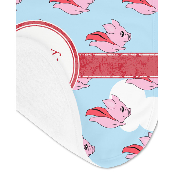 Flying Pigs Baby Bib - AFT detail