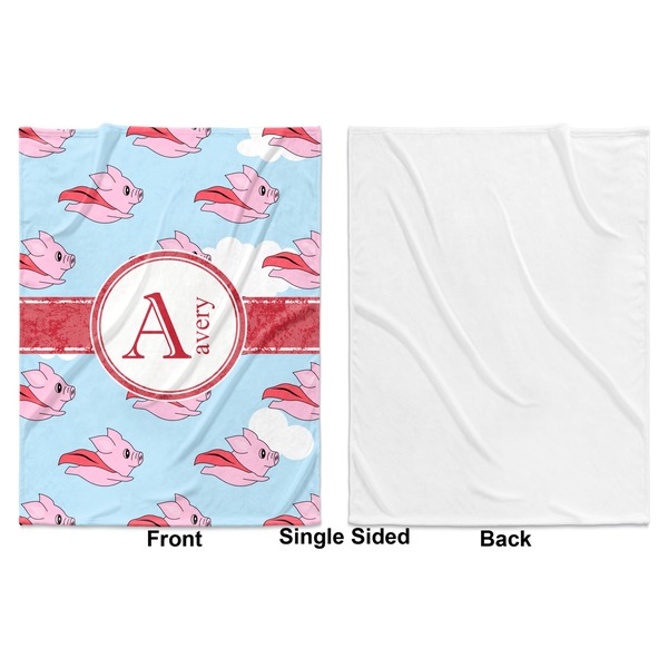 Flying Pigs Baby Blanket (Single Side - Printed Front, White Back)