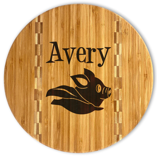 Custom Flying Pigs Bamboo Cutting Board (Personalized)